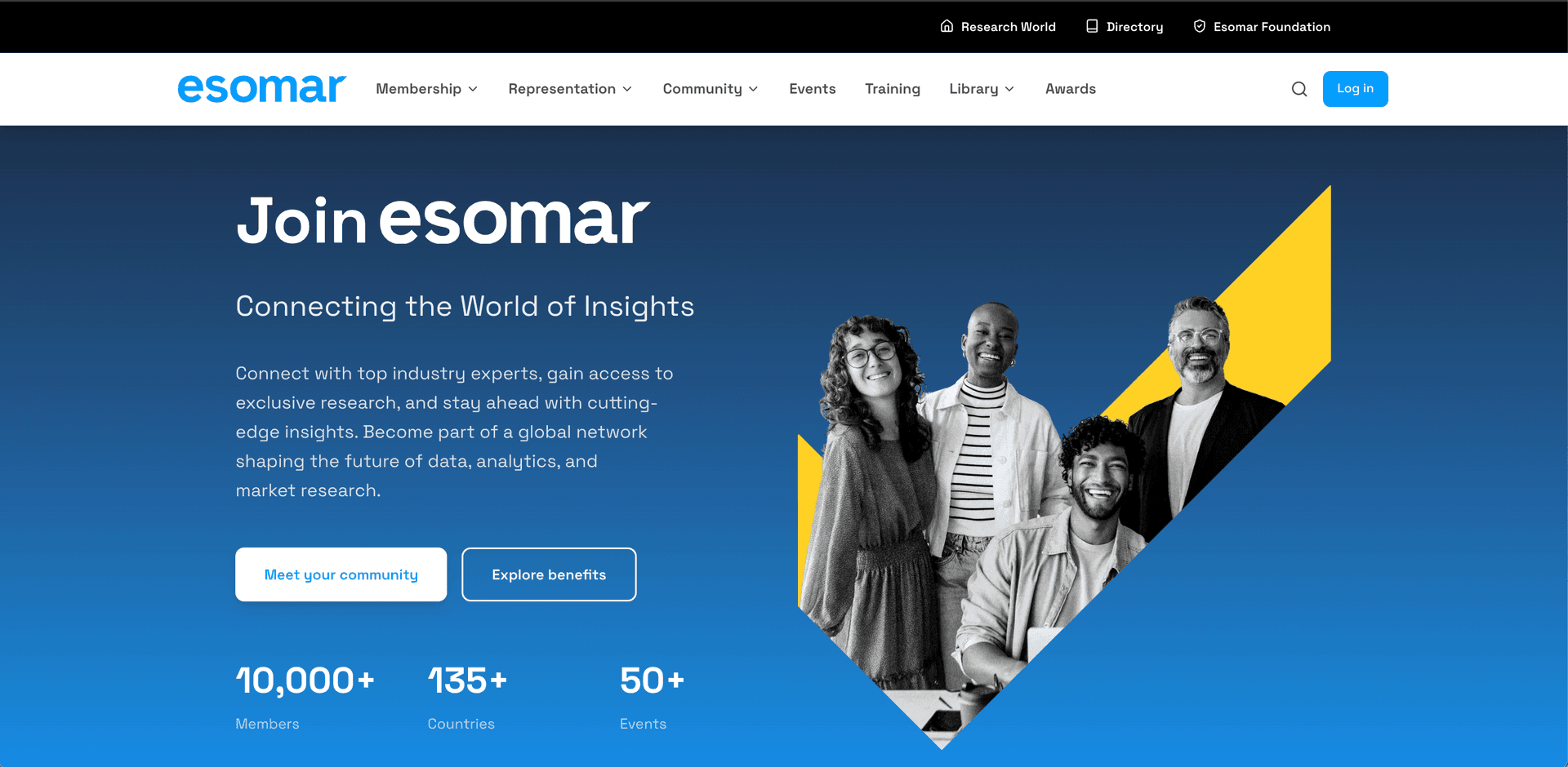 ESOMAR membership landing experience